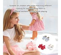 Pocoiau Ensemble De Chaussures Poupée Réalistes Chaussures en PU pour Affichage Maison Jouets Tâches Costumes Créatives Accessoires Jouets