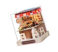 Pocoiau Ensemble De Construction Scènes Miniatures Artistiques Scène Rue D'assemblage Maisons Artisanales en Bois pour Motricité Fine Cadeaux Artisanaux Construction Maisons en