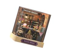 Pocoiau Ensemble De Construction Scènes Miniatures Artistiques Scène Rue D'assemblage Maisons Artisanales en Bois pour Motricité Fine Cadeaux Artisanaux Construction Maisons en