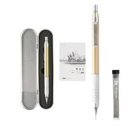 Pocoiau Ensemble de crayons à croquis avec étui mécanique en métal 0,5 mm pour dessin automatique pour l'écriture et l'esquisse avec étui mécanique automatique