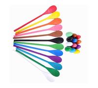 Pocoiau Ensemble De Jouets Jeu Course D'équilibre en Bois pour avec 12 Cuillères À Œufs pour La Construction D'équipe en Plein Air Et Le Développement La Motricité Fine Ensemble Jeu