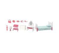 Pocoiau Ensemble De Meubles Miniatures Détaillés À L'échelle 1/12 avec Accessoires pour Maisons Poupée Décorations Salle Bain/Cuisine/Salon/Chambre À Coucher Ensemble D'affichage Scène Miniature