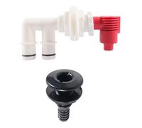 Pocoiau Ensemble de portail d'oxygénation de qualité professionnelle pour les vies marines avec trou de montage standard ABS Plan de qualité professionnelle pour aérateur de pêche avec double ports