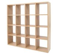 Pocoiau Étagère de rangement miniature pour maisons de poupées 16 compartiments pour collectionneurs et organisateurs de maison