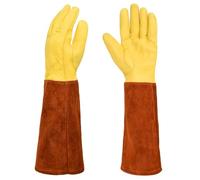 Pocoiau Gants De Jardinage Résistants À La Manchettes Protection En Cuir Longues Pour Les Travaux Extérieurs Et L'entretien La Maison Gants Imperméables Pour Conditions Humides