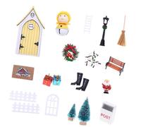 Pocoiau Gnomes De Noël Miniatures Et Ensemble Décoration Porte Féerique pour Scène Vacances Artisanat Table en Bois Accessoires pour Maisons Poupées