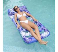Pocoiau Grande chaise longue gonflable pour adultes en PVC résistant aux déchirures avec coutures soudées