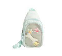 Pocoiau Itabag Slings Backpack Shoulder Bag Travel Hiking Chest Daypack Anime Display for Party Shopping Transparent Convertible Bag