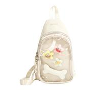 Pocoiau Itabag Slings Backpack Shoulder Bag Travel Hiking Chest Daypack Anime Display for Party Shopping Transparent Convertible Bag
