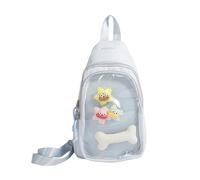 Pocoiau Itabag Slings Backpack Shoulder Bag Travel Hiking Chest Daypack Anime Display for Party Shopping Transparent Convertible Bag