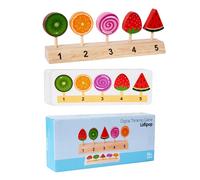 Pocoiau Jeu De Simulation Créatif Ensemble Friandises À La Crème Glacée en Bois Jeu Simulation Jouet D'activité d'apprentissage pour Les 3 4 5 6 Ans Jouet Crème Glacée en Bois