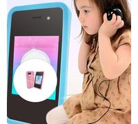 Pocoiau Jouet Éducatif pour Smartphone De 3 À 10 Ans avec Contrôle Parental 18 Applications d'apprentissage Partage De Caméra Couverture en Silicone Appareil Photo pour avec Contrôle Parental