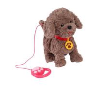 Pocoiau Jouet Électrique pour Chien en Peluche avec Simulation De Sons Marche Et D'aboiement Compagnon Jeu Rôle Éducatif Doux Jouet Réaliste Chien