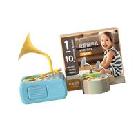 Pocoiau Jouet Interactif De Lecteur Musique Phonographe d'enfant en Bas Âge avec 96 Cartes d'apprentissage Machine Narration Éducative Précoce Amusant Jouet Gramophone