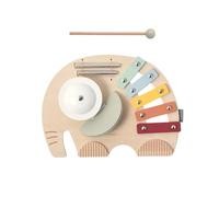 Pocoiau Jouet Musical Sensoriel pour Percussion en Bois Pratique De Coordination des Mains Thème Éléphant Xylophone d'apprentissage pour Tout-Petits Wooden Percussion Toy