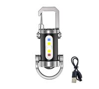 Pocoiau Lampes de Poche LED Porte-clés lumière USB Torches de Poche Rechargeables Camping en Plein air Travail pour la Recherche randonnée Camping en Plein air Travail