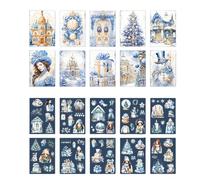 Pocoiau Lot de 20 autocollants décoratifs de Noël vibrants pour travaux manuels et personnalisation d'agendas