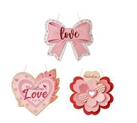 Pocoiau Lot de 3 décorations murales en bois sur le thème des émotions pour fêtes spéciales de Noël et incidents importants, option cadeau, plaque nominative en bois