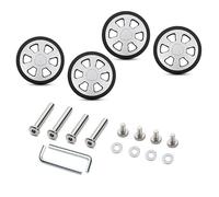 Pocoiau Lot de 4 rouleaux silencieux de rechange haute résistance pour valises silencieuses, Argent 58