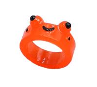 Pocoiau Mignon Lumineuse Frog Rague Résine Roman Coloré Roman Drôle D'animal De Dessin Anneau De Doigt Dans Les Anneaux Esthétiques Sombres Pour Filles Cartoon Animal