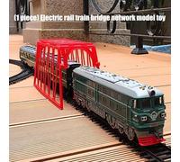 Pocoiau Modèle De Chemin Fer Électrique Modulaire avec Pont Détachable pour des Activités Jeu Rôle Créatives Simulation Scènes Train Réalistes