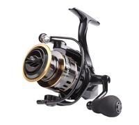 Pocoiau Moulinet De Pêche HE1000-7000 Rapport Vitesse 5.2:1 Frein 22lb Bobine Métallique Professionnelle pour Carpe