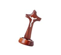 Pocoiau Ornement décoratif de Croix en Bois ajourées avec Base magnétique pour Une dévotion fidèle et Une décoration de intérieur, Ornement Spirituel