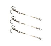 Pocoiau Pack of 3 Multipurpose High Carbon Steel Treble Hook Set Corrosions Resistant Materials for Fishing Light Weight Design Carbon Treble Hook