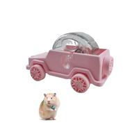 Pocoiau Petit Véhicule Gerbille Roue d'exercice Substance ABS Forte Taille Gris Clair pour Petits Animaux Petit Jouet De Voiture pour Animaux De Compagnie