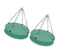 Pocoiau Plateau Mangeoire À Oiseaux Suspendu en Filet 2 Pièces Décoration De Jardin Extérieur pour Observer Les Accessoires Suspendus