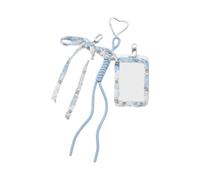 Pocoiau Porte-clé décoratif avec strass - Corde tressée souple - Multi-usage - Accessoire de rangement - Accessoire de charme, bleu