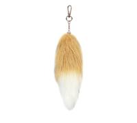 Pocoiau Porte-clés en peluche en forme de queue de renard doux et confortable 20 cm