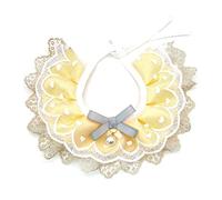 Pocoiau pour Le Costume De Mariage Chat Robe Mariée Princesse Bandana Collier avec Un Ruban Dentelle Délicate Bowknot pour Chats Seulement Coll Collar Chien Scarpe Holidays Pet Princess Costume