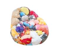 Pocoiau Sac de rangement transparent de grande capacité pour animaux en peluche qui se transforme en un pouf confortable pour la relaxation des animaux en peluche