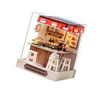 Pocoiau Scènes miniatures en bois pour architecture artisanale, projet de construction, jouet de bureau, décoration de table, assemblage de scène miniature