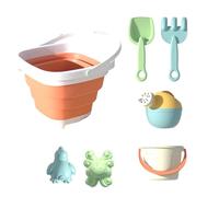 Pocoiau Seau De Pliable Jouet Jeu avec Pelle Et Pots D'arrosage Château pour Activité Aquatique Plage Et Ensemble d'eau