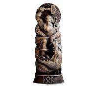 Pocoiau Statues de dieu nordique Vikinges Mythologie Figurines Panthéons scandinaves Décoration Art pour la maison et le bureau Résine Vikinges Mythologie Figurines