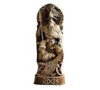 Pocoiau Statues de dieu nordique Vikinges Mythologie Figurines Panthéons scandinaves Décoration Art pour la maison et le bureau Résine Vikinges Mythologie Figurines