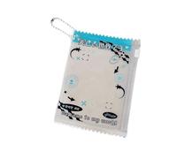 Pocoiau Style coréen moderne transparent avec fermeture éclair pour cartes de crédit, photos, tickets et portefeuille de cartes d'organisation 7,6 cm, bleu