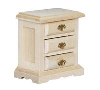 Pocoiau Table De Chevet en Bois pour Maisons Poupées Décoration Scène avec Tiroir Fonctionnel Meubles Miniatures Fourniture Projets Artisanaux Accessoires pour Maisons Poupées 1/12