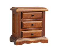 Pocoiau Table De Nuit pour Maisons Poupées À L'échelle 1/12 avec Tiroir Fonctionnel Modèle Meuble Miniature Figurine pour Projet Artisanal Décoration Armoire en Bois