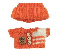 Pocoiau Tenue d'hiver en peluche douce de 17 cm avec bonnet et pull en tricot pour présentation ou cadeau