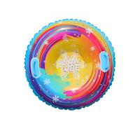 Pocoiau Tube à neige gonflable avec poignées - Tube de luge en PVC épais - Traîneau à neige pliable - Accessoires de ski - Anneaux de ski gonflables - Tube de luge en PVC épais - Tube à neige d'hiver