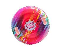 Pocoiau Tube à neige gonflable avec poignées - Tube de luge en PVC épais - Traîneau à neige pliable - Accessoires de ski - Anneaux de ski gonflables - Tube de luge en PVC épais - Tube à neige d'hiver