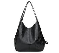 Pocoiau Womens Retro Shoulder Bags Casual Tote Bag Soft PU-Leather Handbags Ladies Large Capacity Crossbody Vintage Hand Large Capacity Tote Bag for Women Soft Pu Leather-shoulder Retro Hand