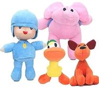 Pocoyo Lot de 4 Peluches Pocoyo Elly Pato Nina Sleepy Bird Loula