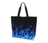 POCUK Blue Flame Sac à bandoulière de grande capacité Sac de rangement portable