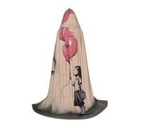 POCUK Cape à capuche « There Is Always Hope And Girl With Ballons » pour adolescentes, Halloween, cosplay, Noël