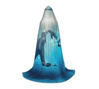 POCUK Cape à capuche Winter The Dolphin pour adolescents Halloween Cosplay Noël Déguisement