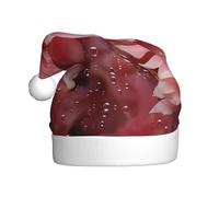 POCUK Chapeau de Noël à pétales roses pour adultes - Fournitures classiques pour le Nouvel An et les fêtes de fin d'année